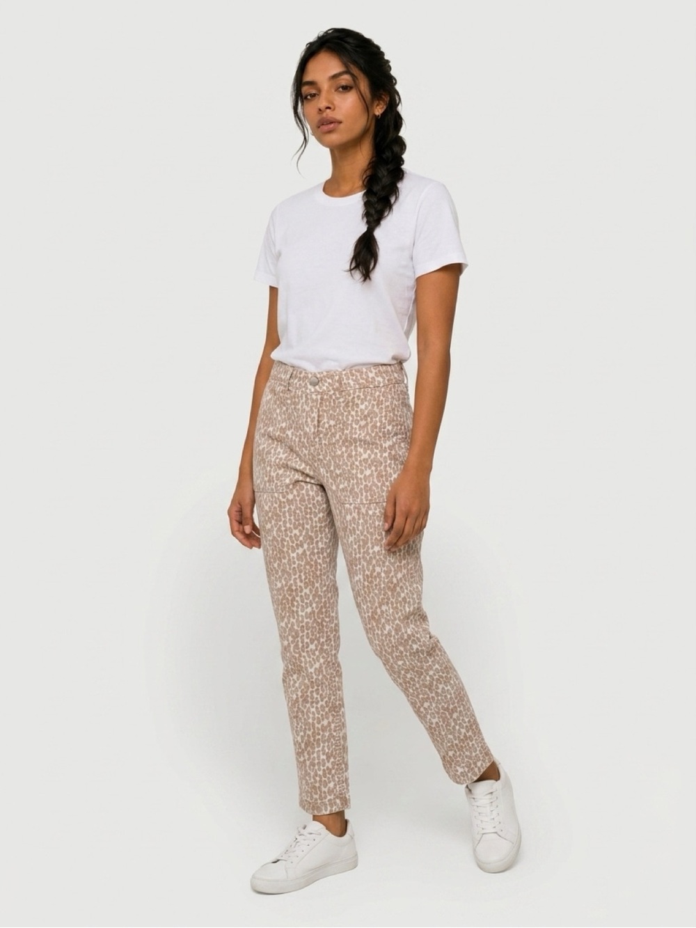 Anthropologie The Wanderer Beige Leopard Print Women's Pants